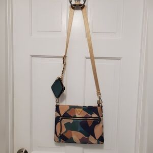 River Island Camoprint Crossbody Bag, Colorful, Lightweight